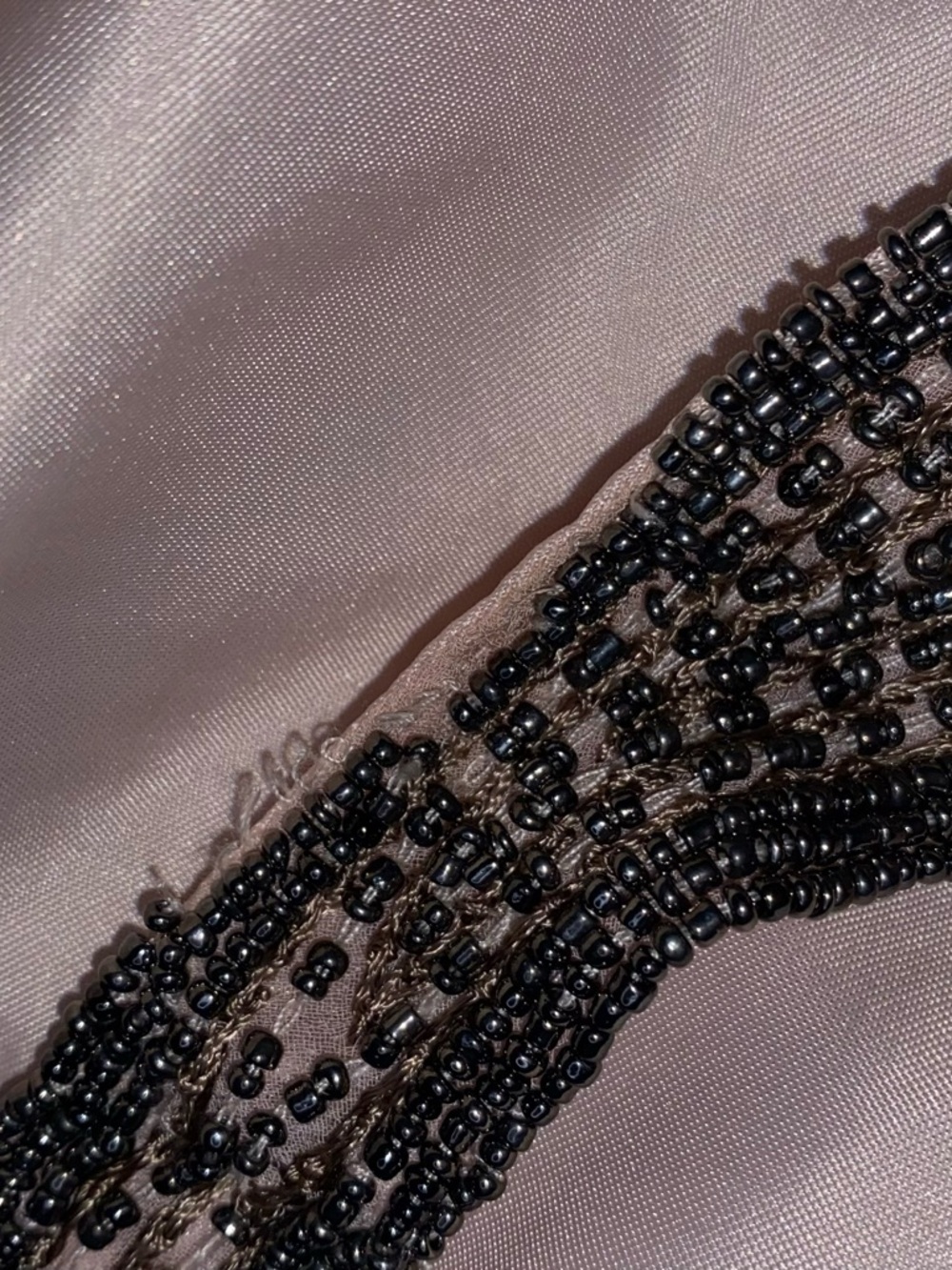 CACHE FORMAL GOWN Hand Beaded Vintage 90s/Y2K Silk Evening Gown Rose Blush SZ 0 - Picture 11 of 12